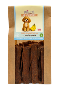 ŁOSOŚ Z BANANEM -  SUSZONE PRZYSMAKI DLA PSA