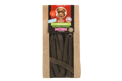 WOŁOWINA ZE SZPINAKIEM - SUSZONE PRZYSMAKI DLA PSA