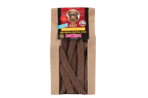WOŁOWINA Z PESTKAMI DYNI - SUSZONE PRZYSMAKI DLA PSA