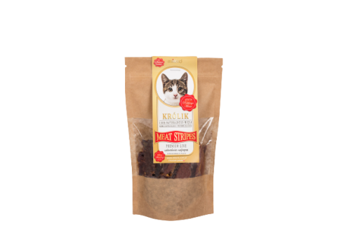 naturalny przysmak dla kota – suszone mięso z królika w paskach Milord