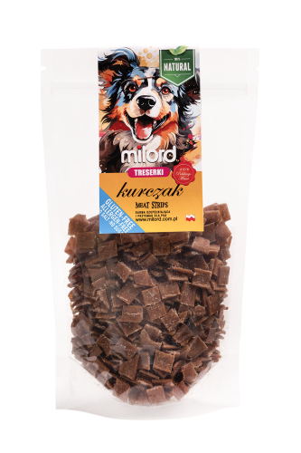 Małe treserki dla psa z kurczaka – naturalna nagroda treningowa bogata w białko i witaminy.