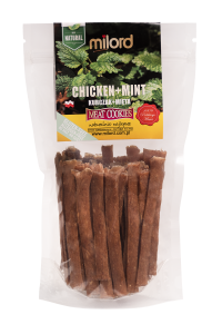 KURCZAK Z MIĘTĄ PIEPRZOWĄ - SUSZONE PRZYSMAKI DLA PSA   