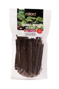 KRÓLIK Z MIĘTĄ PIEPRZOWĄ - SUSZONE PRZYSMAKI DLA PSA 