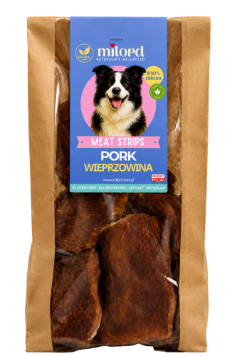 Wieprzowina w płatach dla psa – naturalny przysmak z 100% mięsa mięśniowego wieprzowego